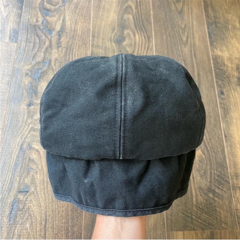 Carhartt Vintage Ear Flap Hat Black Size Large Quilted Interior - Picture 5 of 9